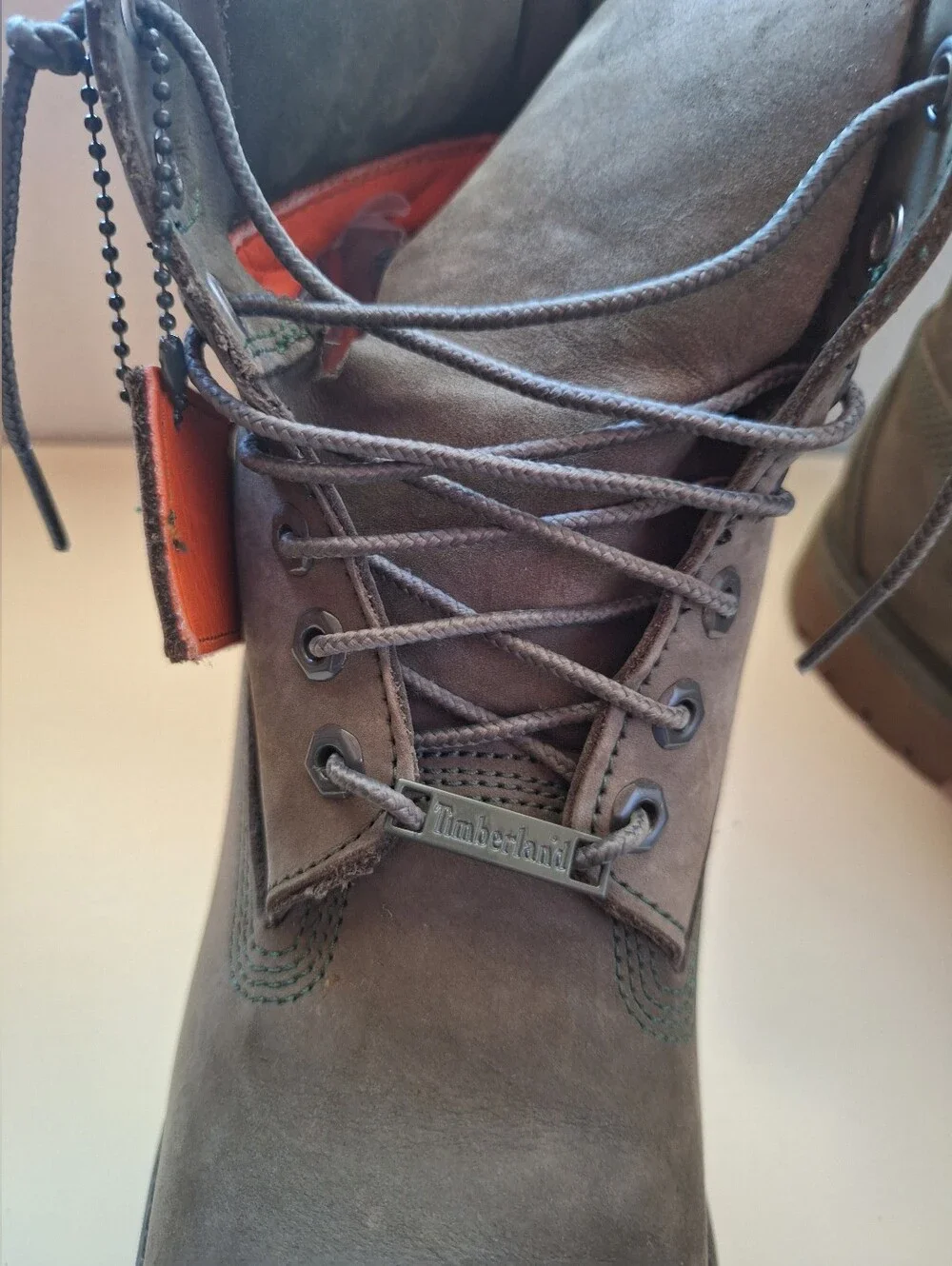 Timberland Men's Olive/Dark Green Suede Work Boots